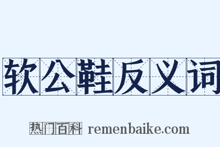 软公鞋反义词是什么意思的图片